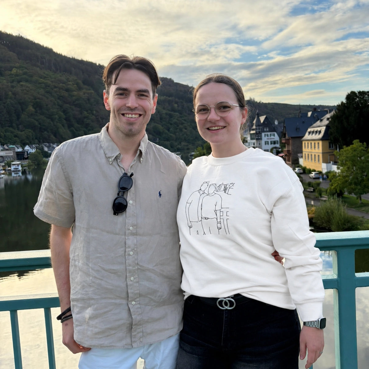 Gepersonaliseerde sweater met omlijning